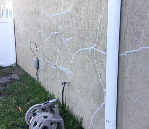 Stucco Damage wall cracks