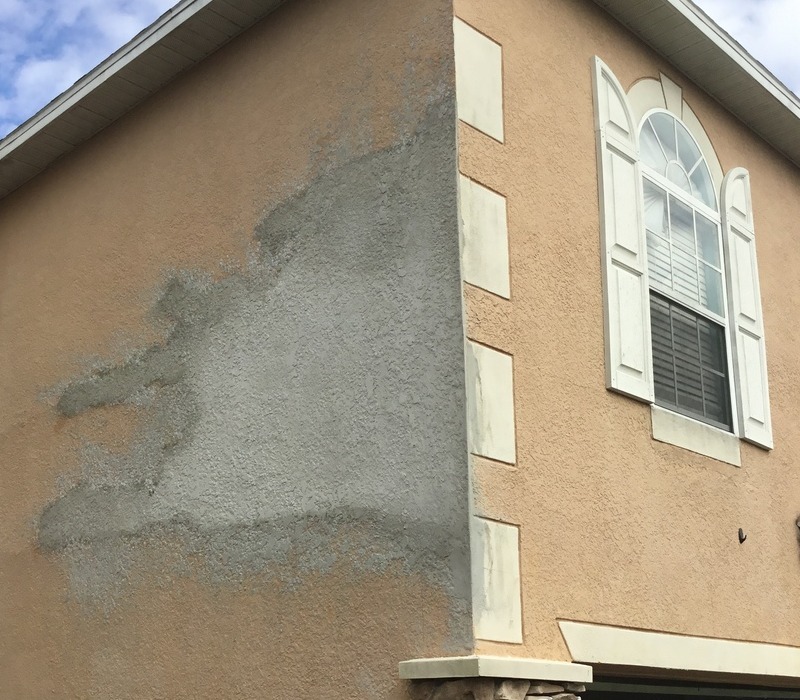 Stucco damage corner