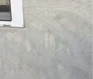 Stucco damage wall