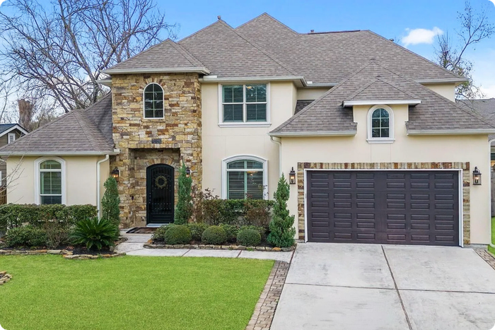 TX stone stucco home